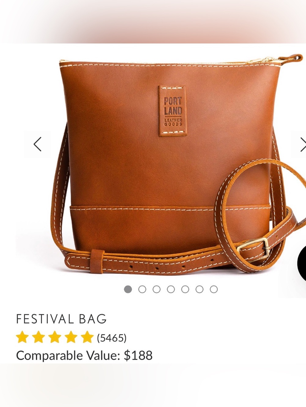 Portland Leather Goods Tan Festival Crossbody Bag
